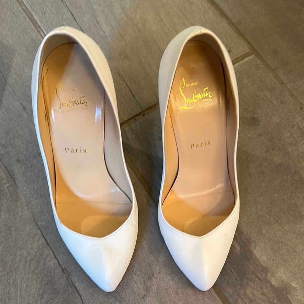 Christian Louboutin Elegant White Heels